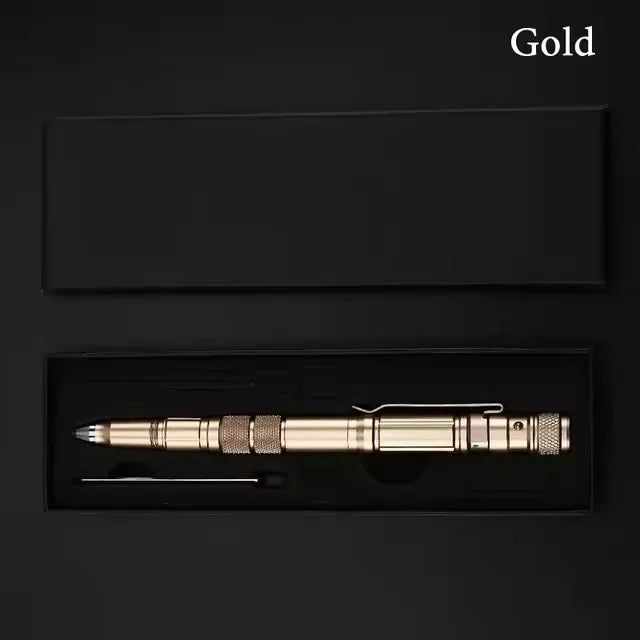 Military Self Defense Tactical Pen With Built In Flashlight