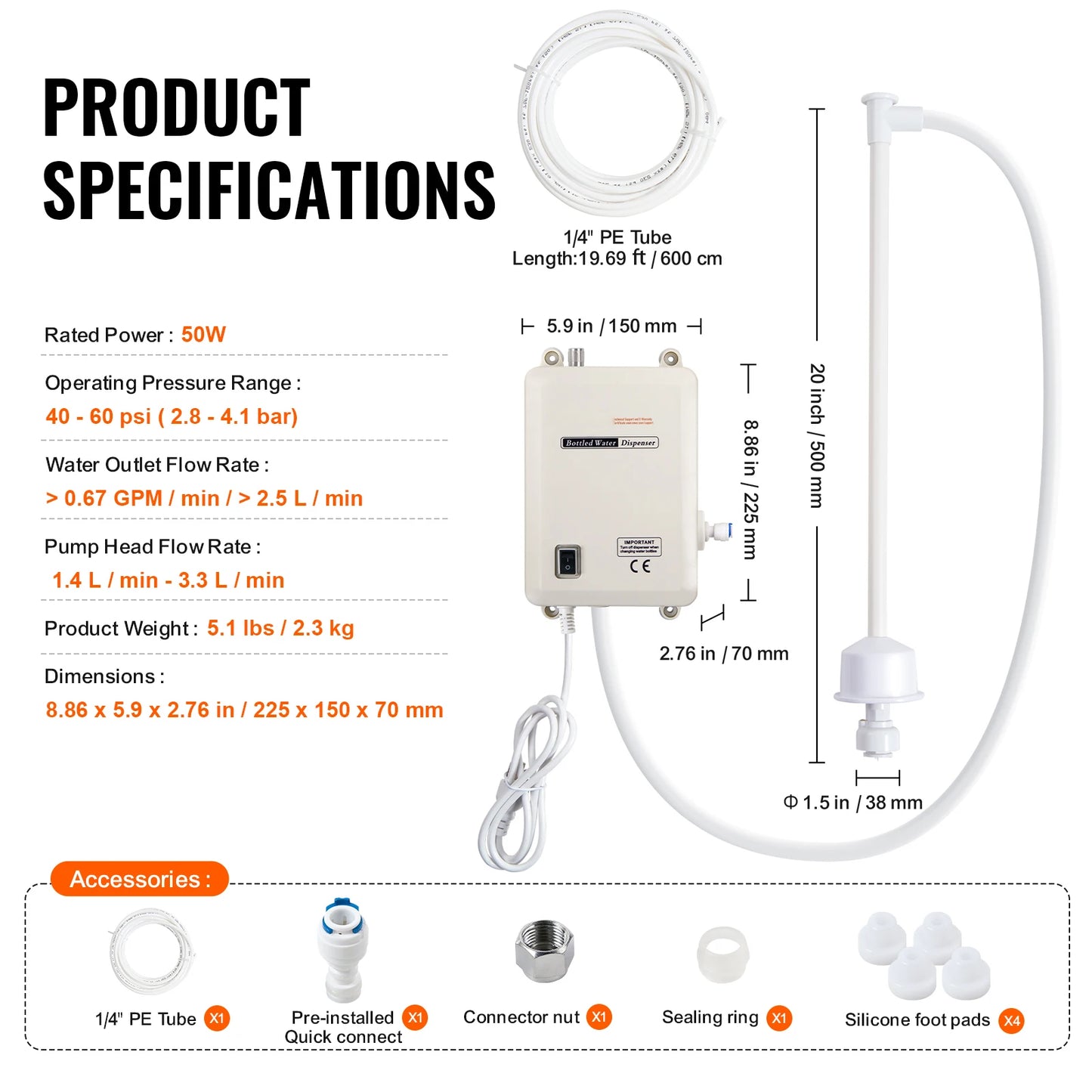 SucceBuy Water Bottle Dispenser and Reverse Osmosis System