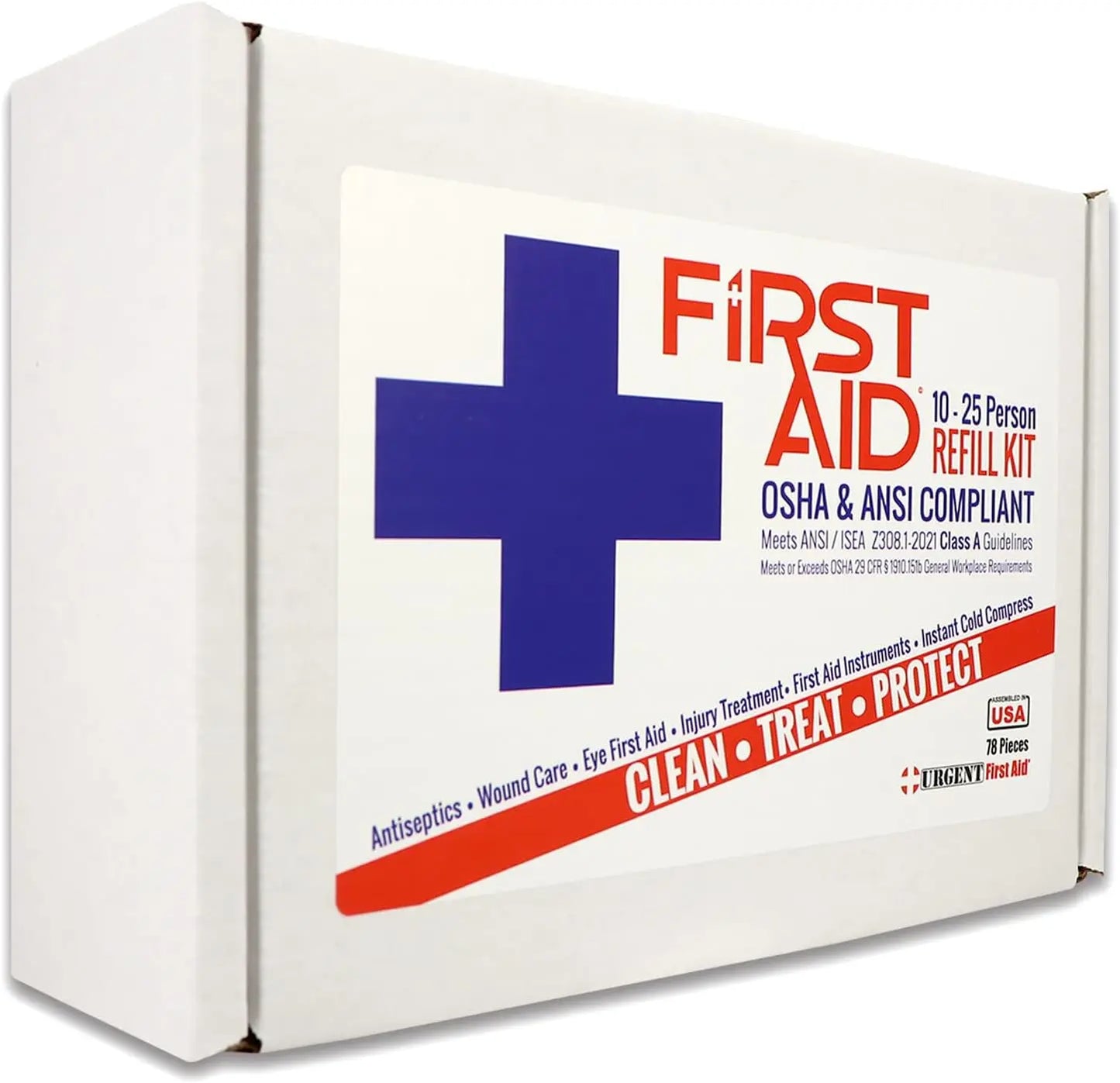 First Aid Kit Refill 25-Person 78 Pieces Meets ANSI Standards