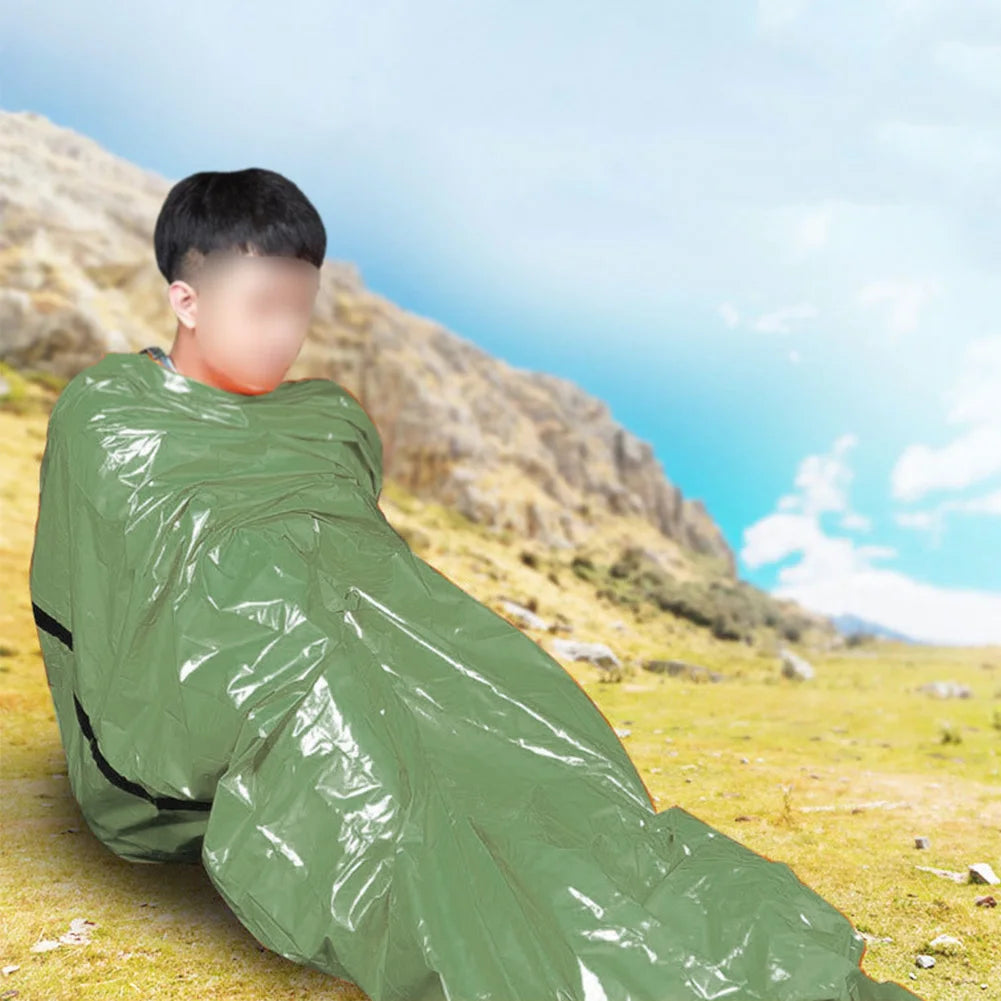APWIKOGER Emergency Mylar Thermal Blanket Sleeping Bag for Outdoor Survival
