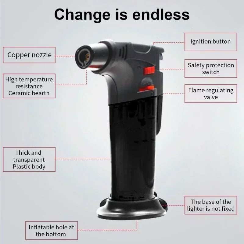 TopFlames Outdoor Butane Torch Lighter Windproof Welding Gun