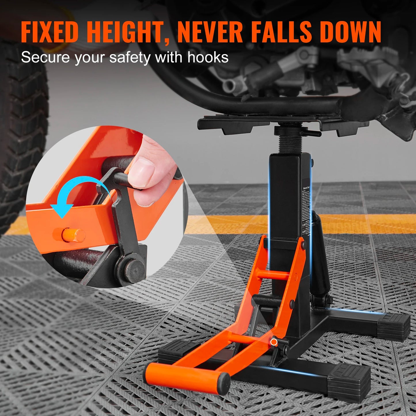 SucceBuy Motorcycle Jack Lift Stand Hydraulic Adjustable Height Hoist