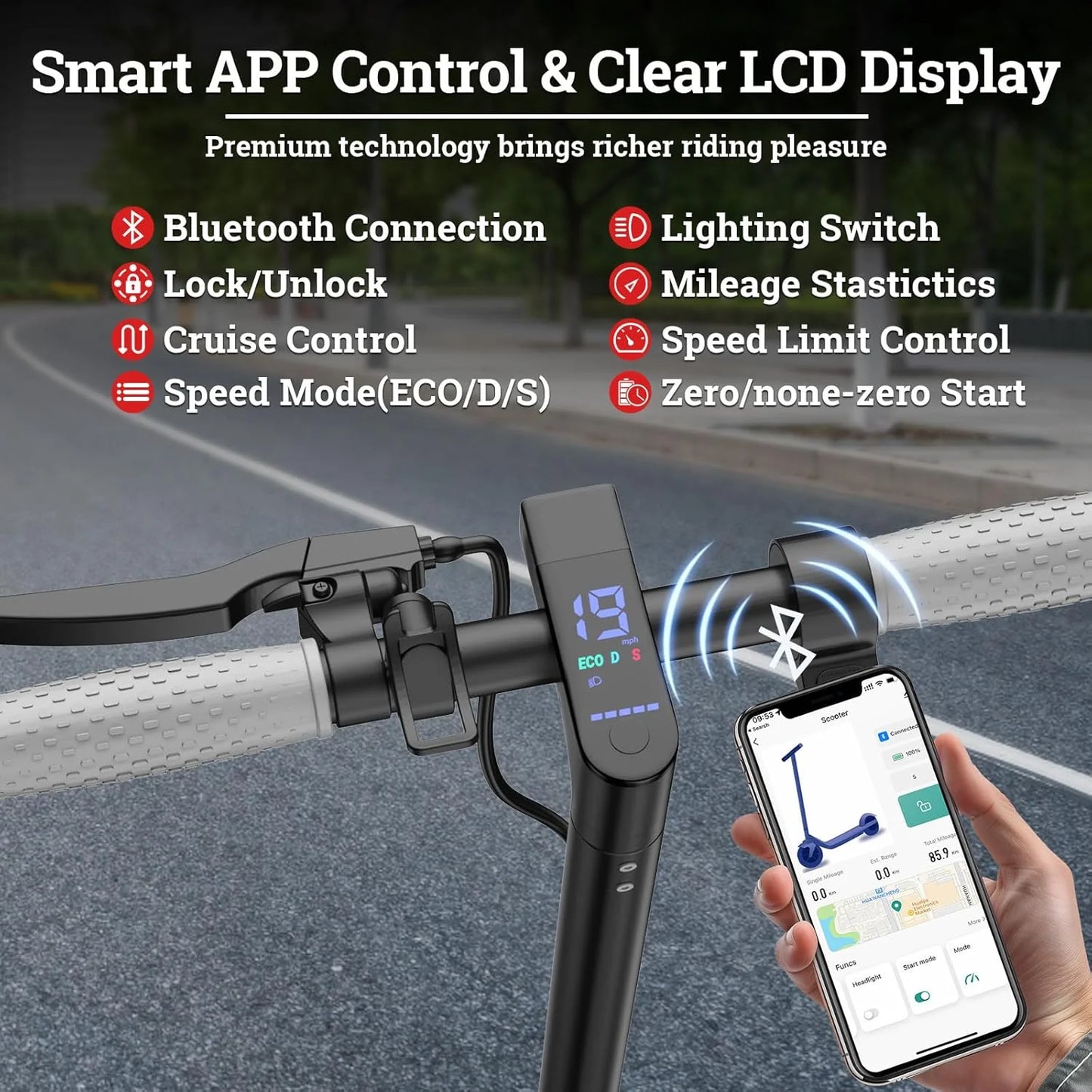 Ladped LP60 Electric Scooter 350W Motor 36V 5.2Ah Battery Removable Seat