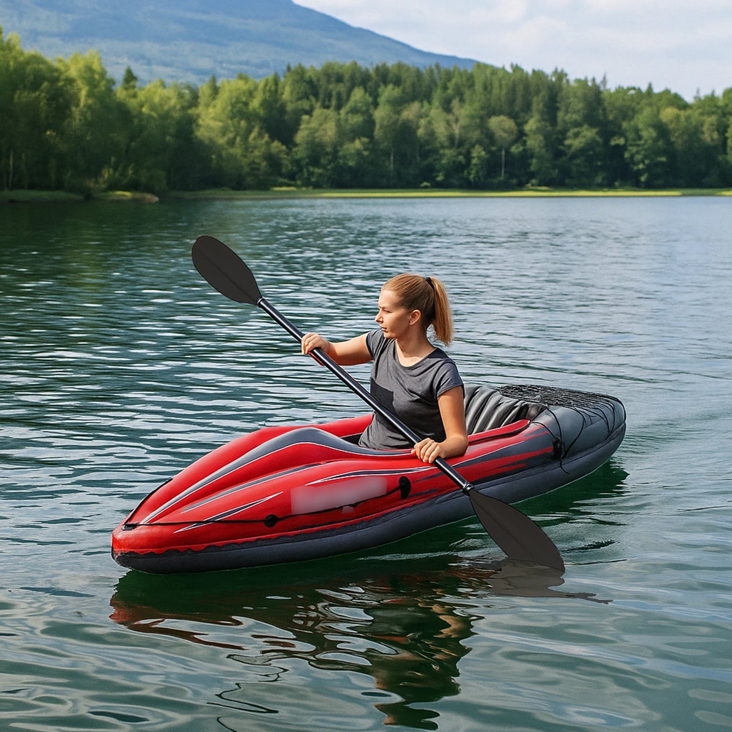 HHSJZWCY Inflatable One Person Kayak Fishing Boat Pro