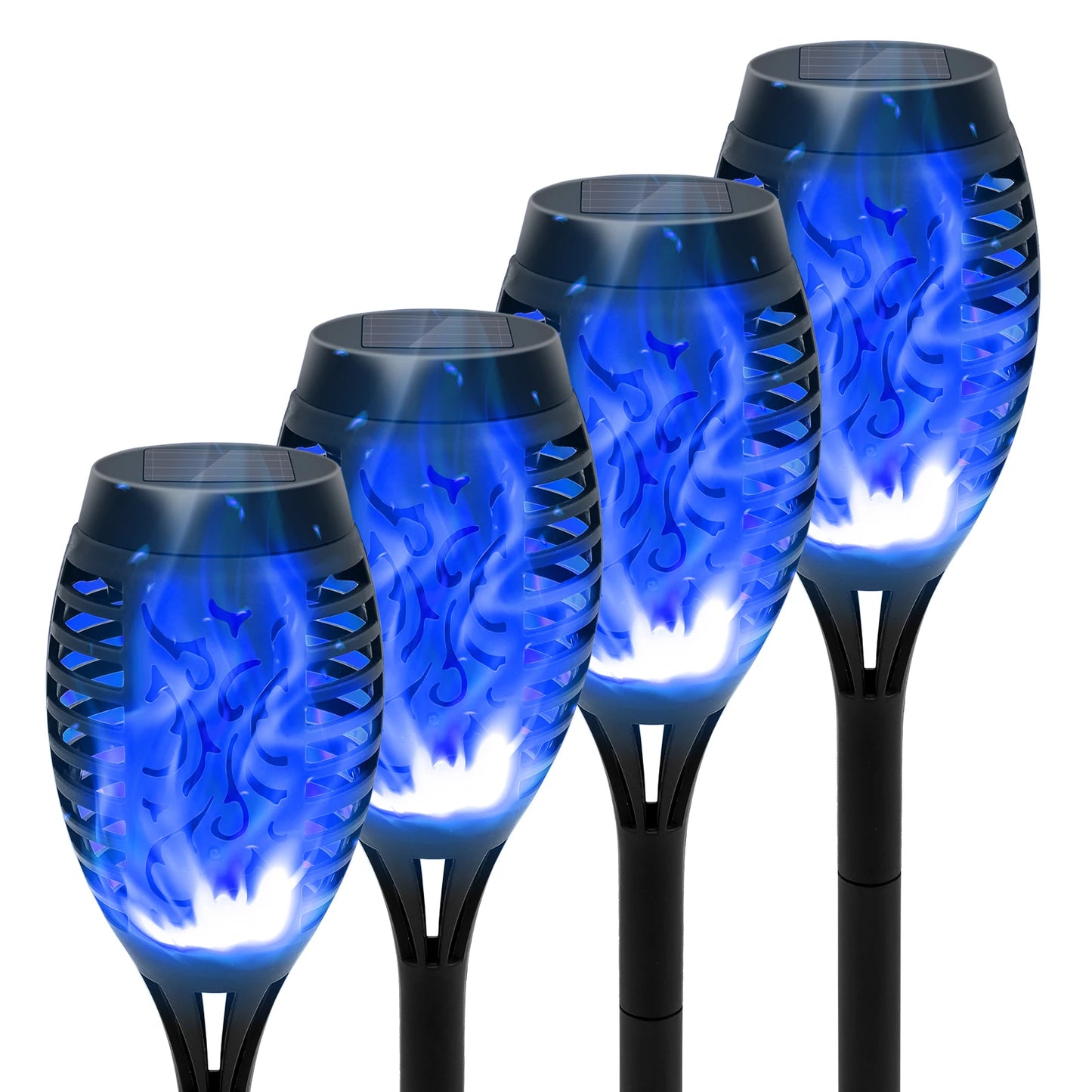 Solar Flame Torch Lights LED Flickering Outdoor Lawn And Patio Decor