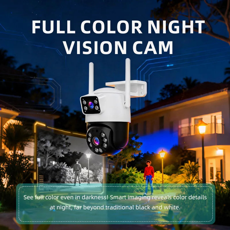 iCsee 6MP Outdoor Wireless Dual Lens PTZ Security Camera