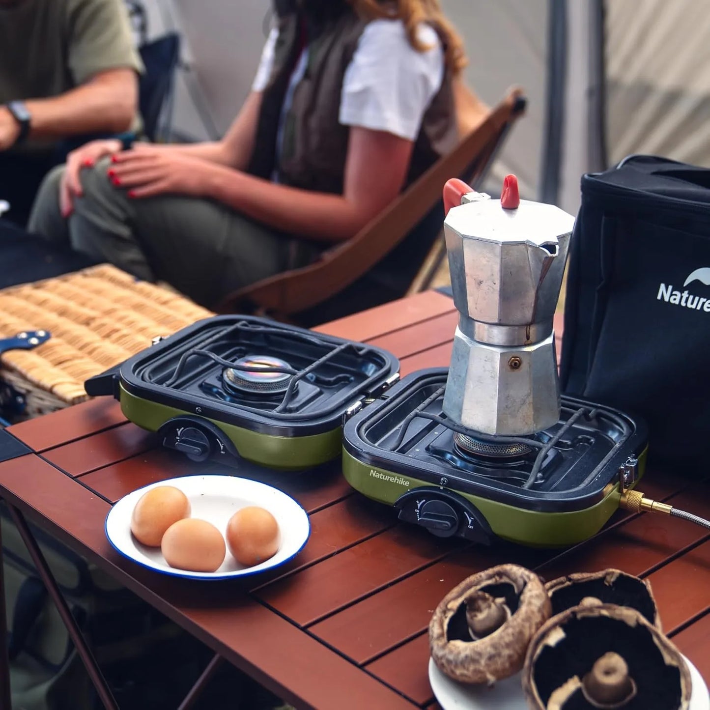 Naturehike 2 Burner Folding Camping Stove Propane Gas 16000 BTU