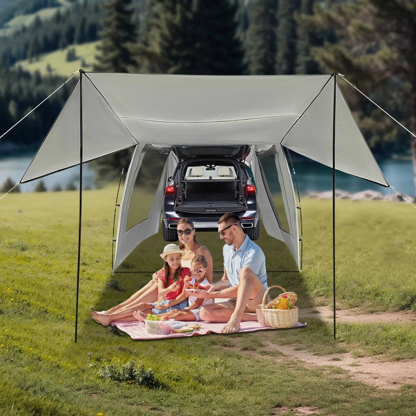 Family Camping Dome Tent Sunshade Waterproof Shelter