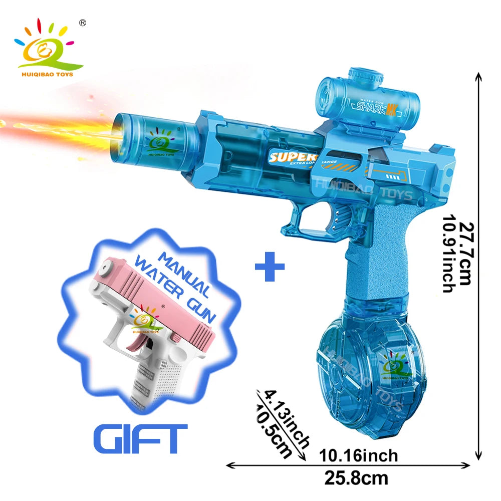 Huiqibao Toys Electric Pulse Water Gun With Flashing Sensor Light