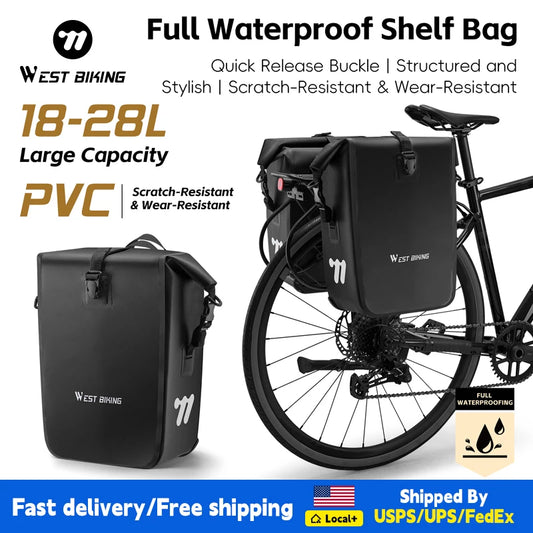West Biking Pannier Bag Full Waterproof Travel Bicycle Rear Seat