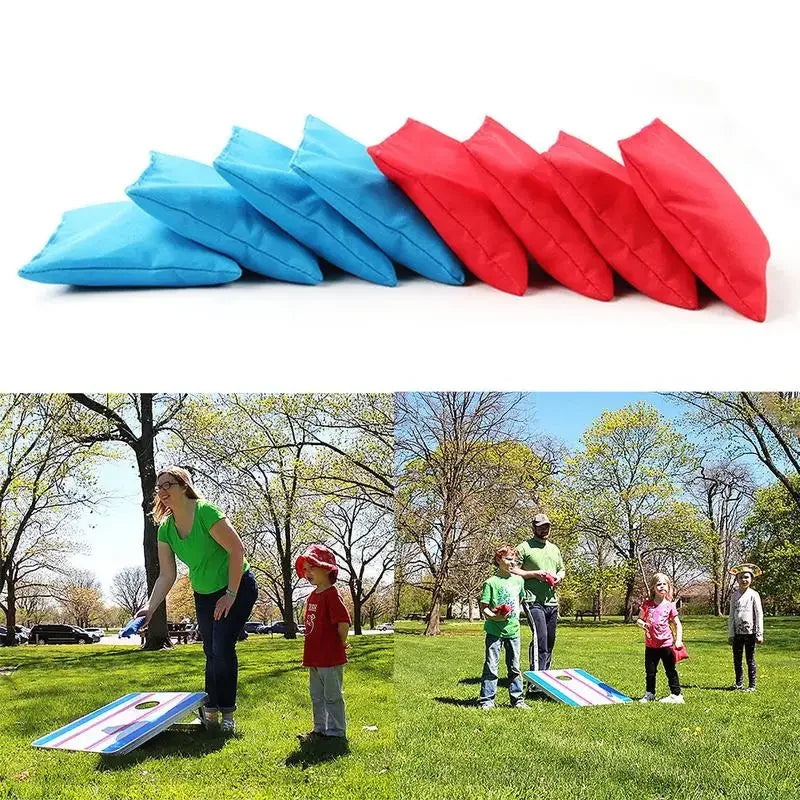 Eight Pack Cornhole Bean Bags Set For Outdoor Backyard Fun