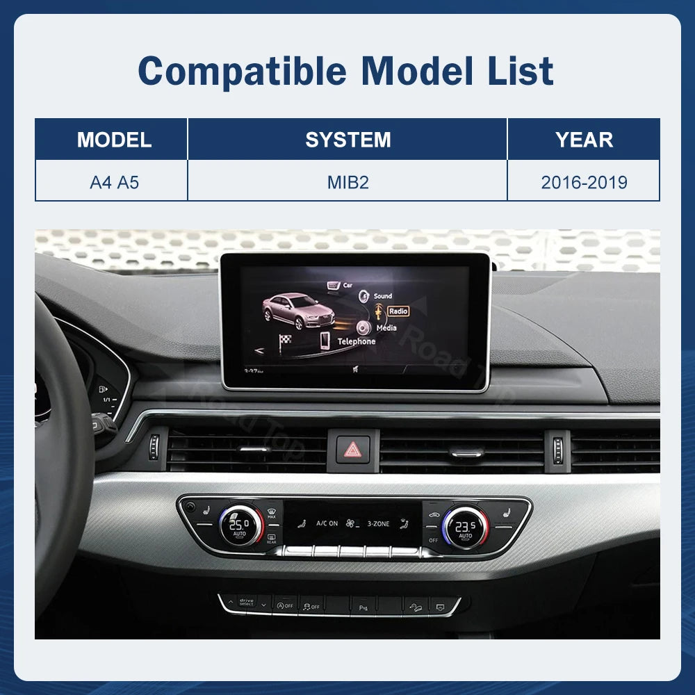 Road Top Multimedia Touch Screen Display For Audi Wireless CarPlay