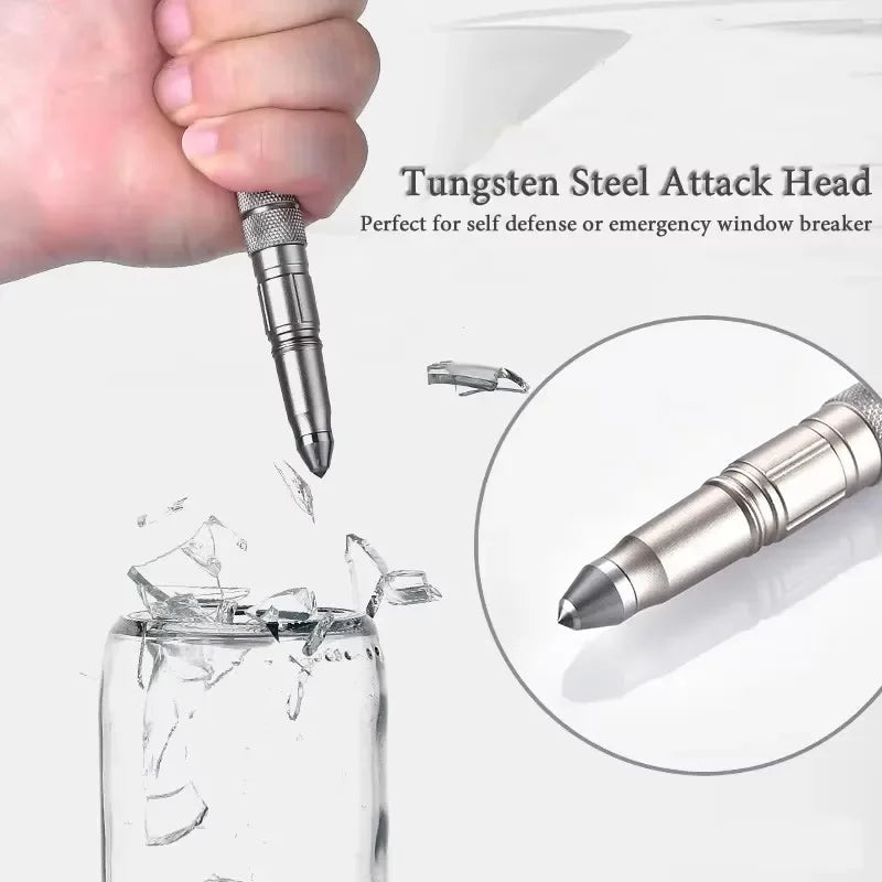 Military Self Defense Tactical Pen With Built In Flashlight