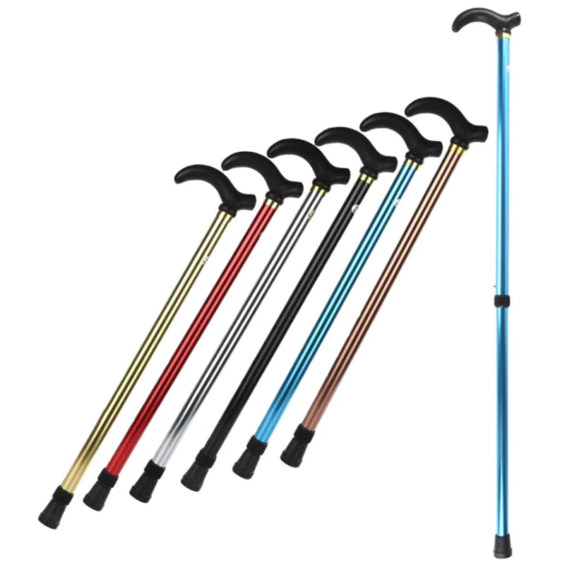 Aluminum Alloy Adjustable Walking Cane 2-Section Anti-Skid