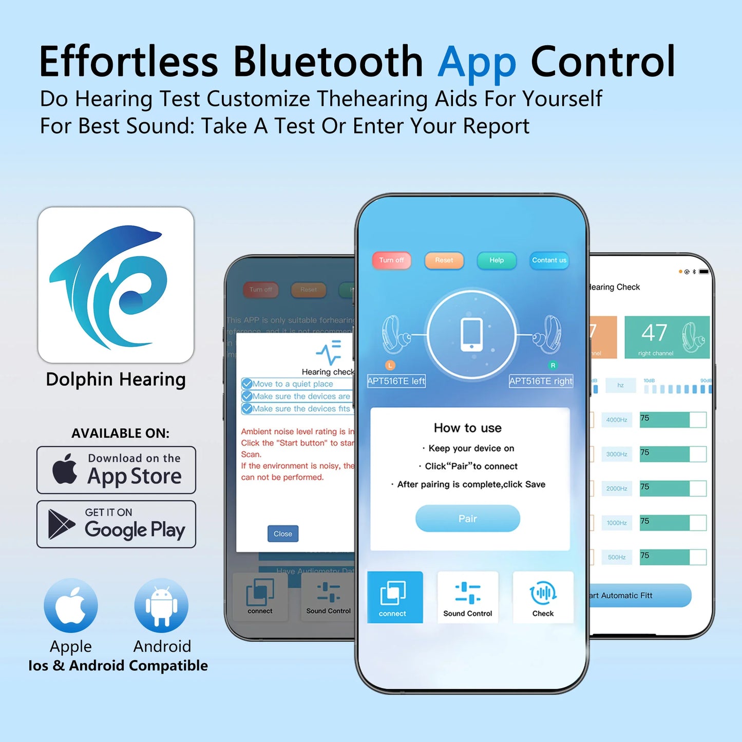Zepau Hearing Aids Rechargeable Noise Cancelling App Control