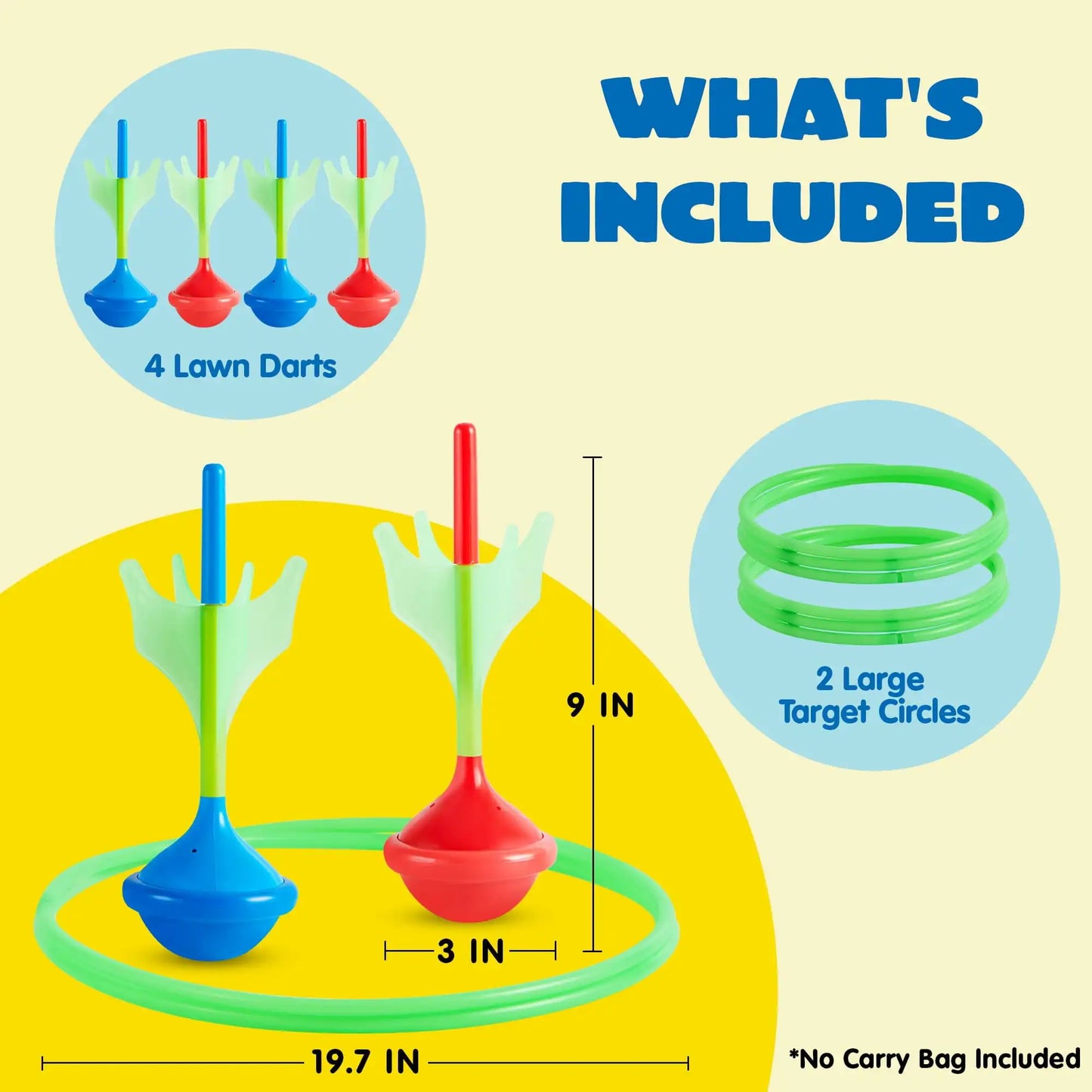 Joyfy Glow In The Dark Lawn Darts Set For Kids And Adults