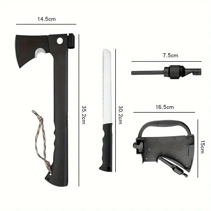 Doom Blade Camping Hand Axe With Saw And Fire Starter
