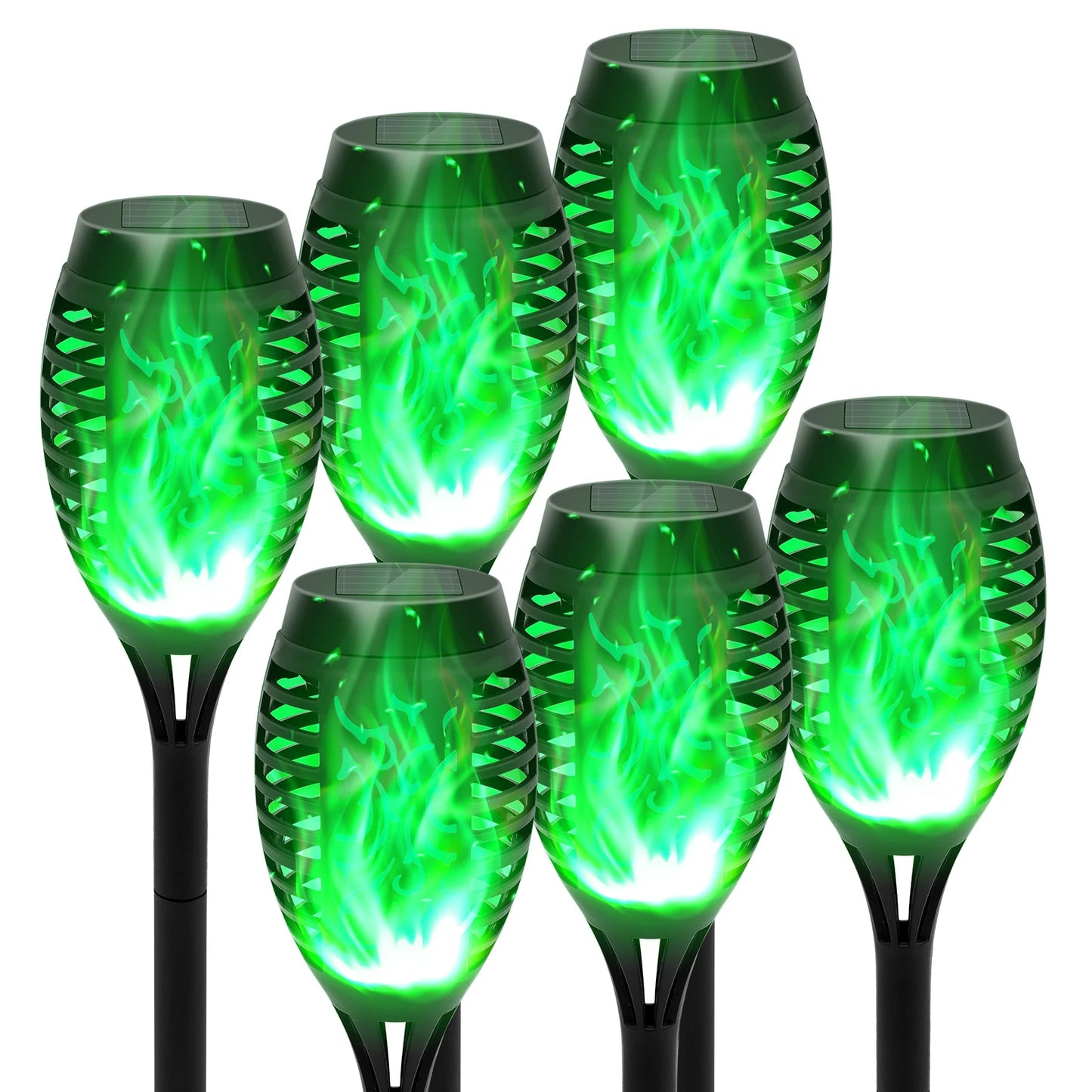 Solar Flame Torch Lights LED Flickering Outdoor Lawn And Patio Decor