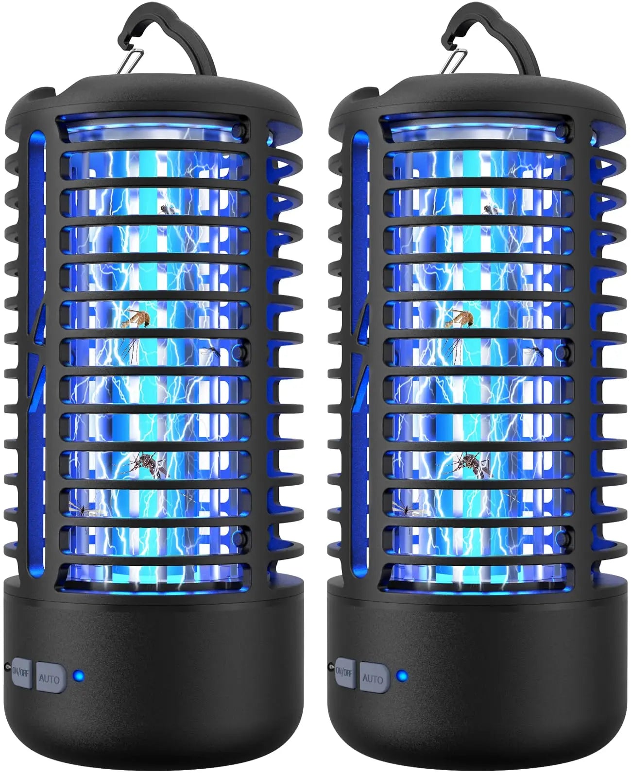 2 Pack Rechargeable Portable Bug Zapper For Indoor Outdoor Mosquito Killer