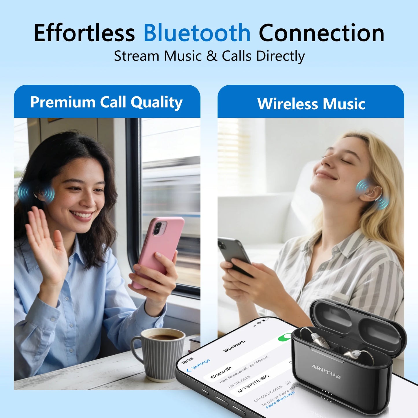 Zepau Hearing Aids Rechargeable Noise Cancelling App Control