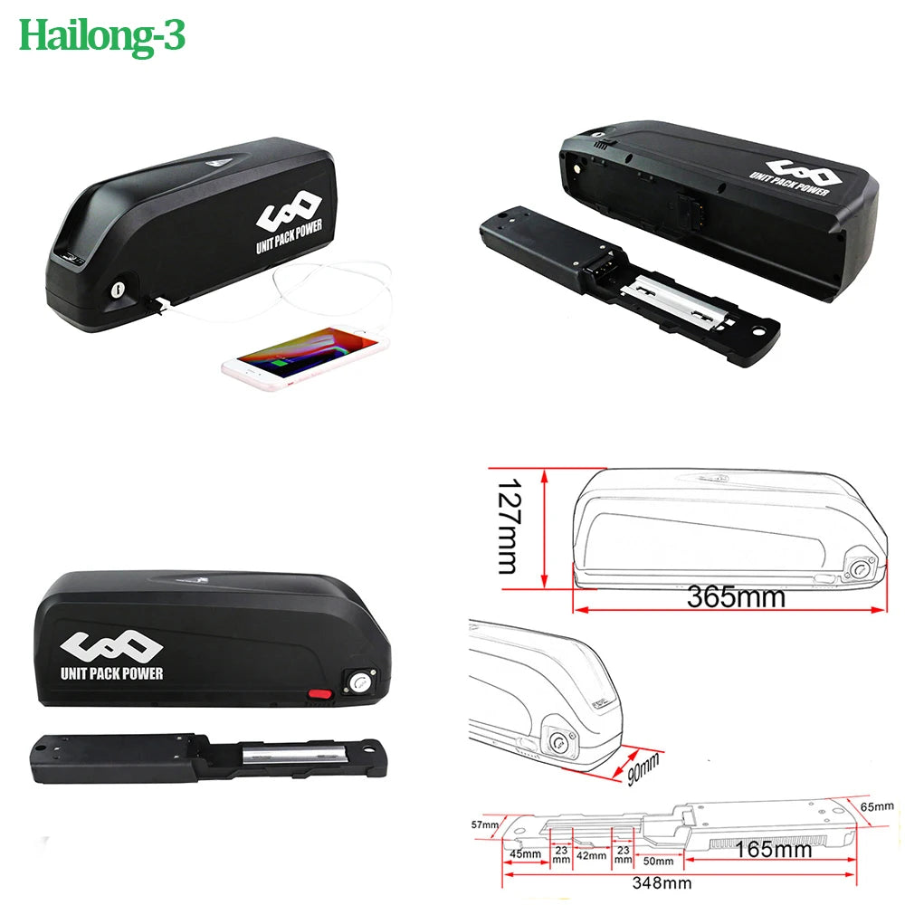 UNITPACKPOWER Ebike Battery 36V 48V 52V 20Ah for Bafang