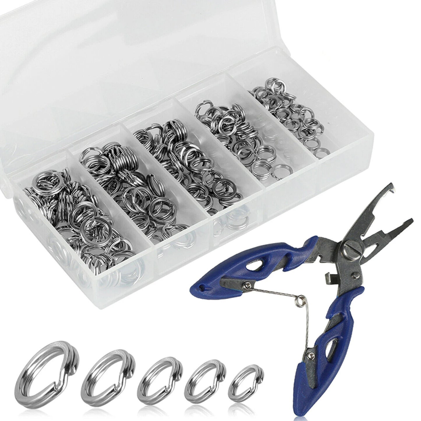 Fishing Split Ring Set Stainless Steel O Rings For Lures
