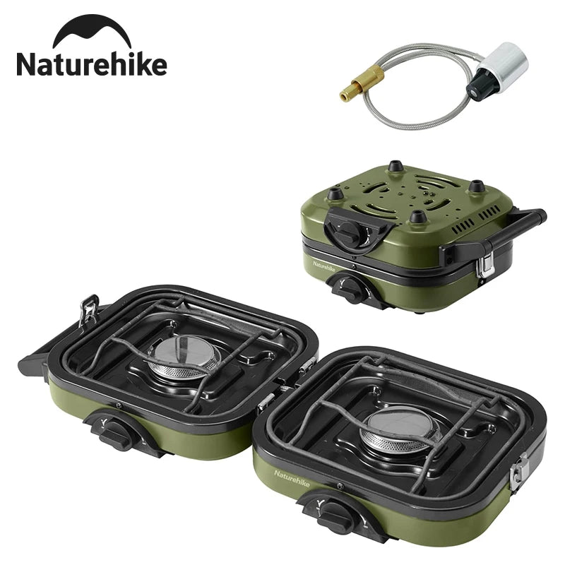 Naturehike 2 Burner Folding Camping Stove Propane Gas 16000 BTU