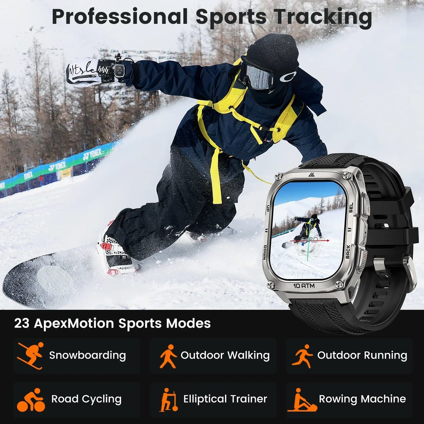 KOSPET Tank M4 Smart Watch GPS Offline Maps 10ATM Waterproof