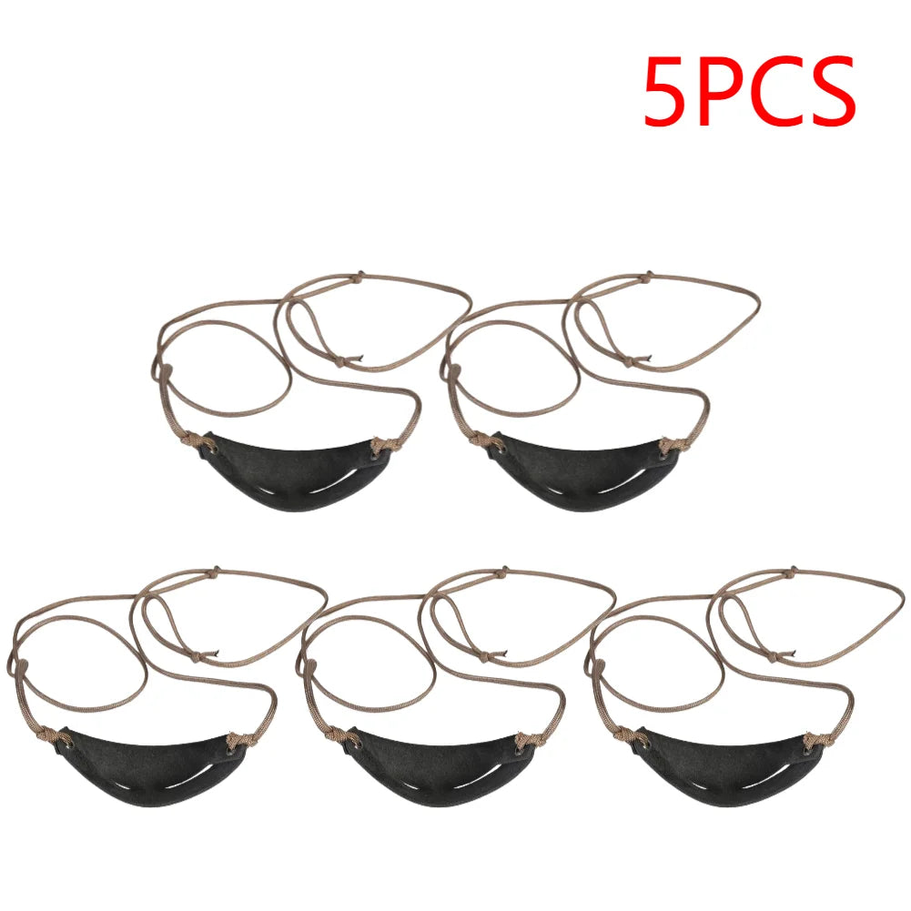 1-5Pcs New Handmade Leather Shepherd Sling Pouch Old-Fashioned Slingshot for Outdoor Sports Camping Shooting Hunting Accessories
