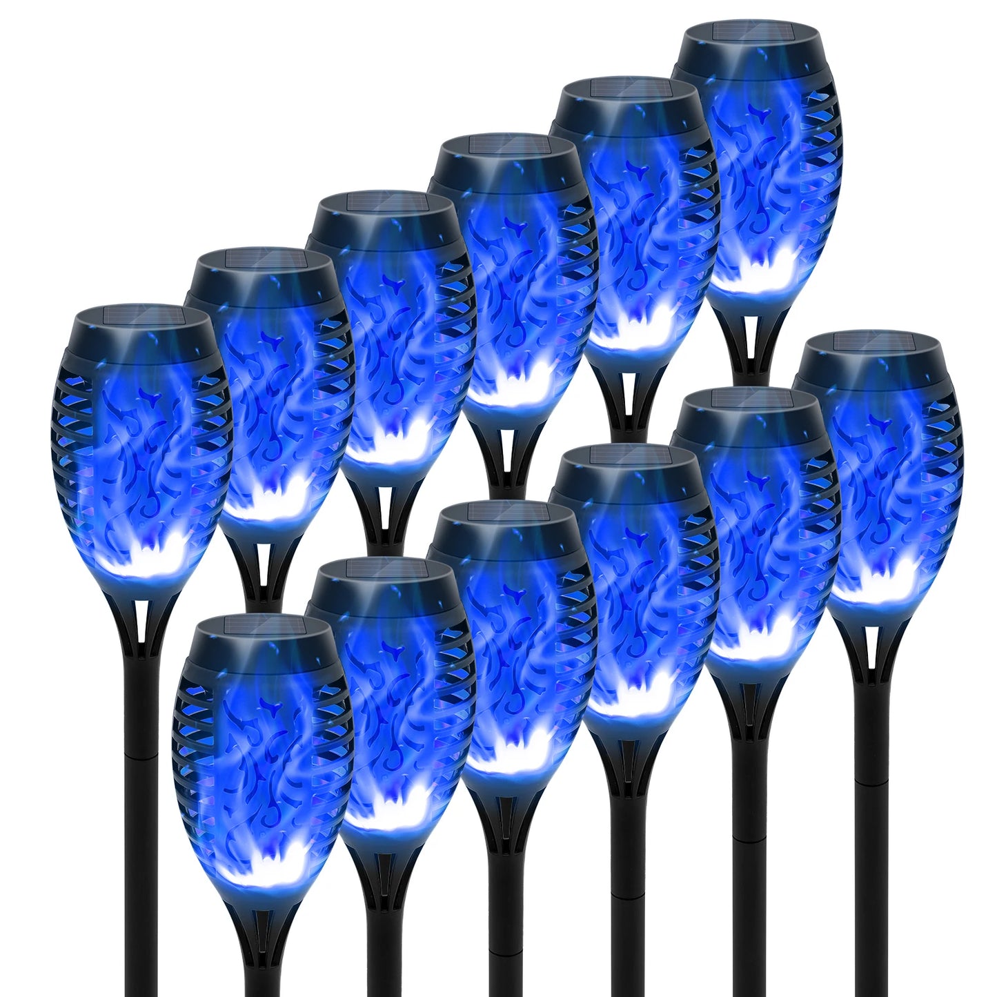 Solar Flame Torch Lights LED Flickering Outdoor Lawn And Patio Decor