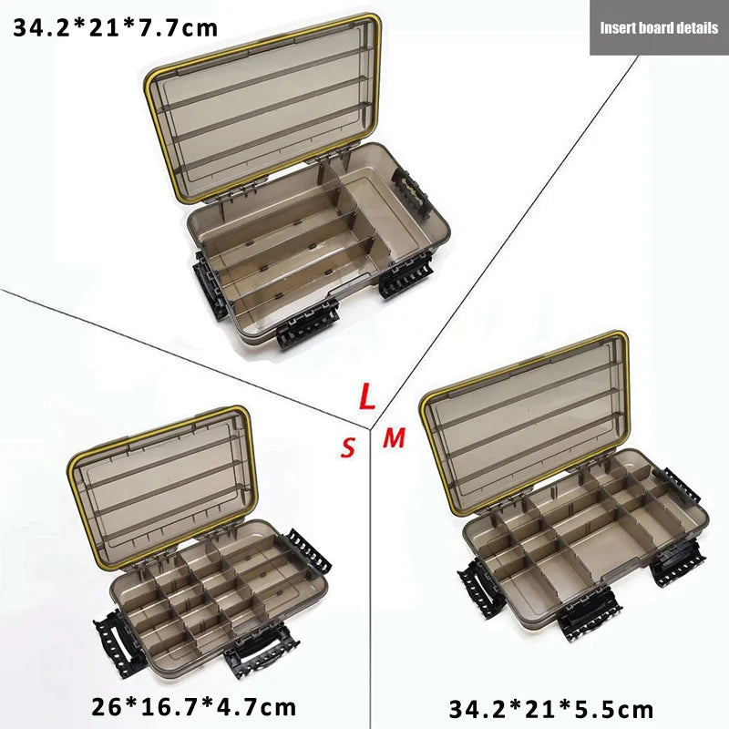 JSFUN Waterproof Fishing Tackle Box Organizer For Accessories