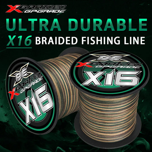 Braided PE Fishing Line X16 300 500m Japan Smooth Multifilament