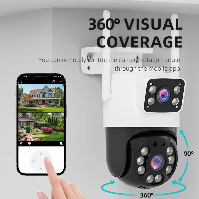 iCsee 6MP Outdoor Wireless Dual Lens PTZ Security Camera