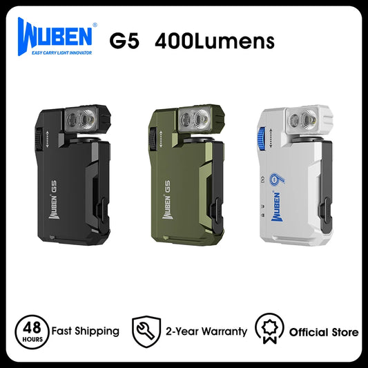 WUBEN G5 Rechargeable EDC Flashlight With Dual RGB Light