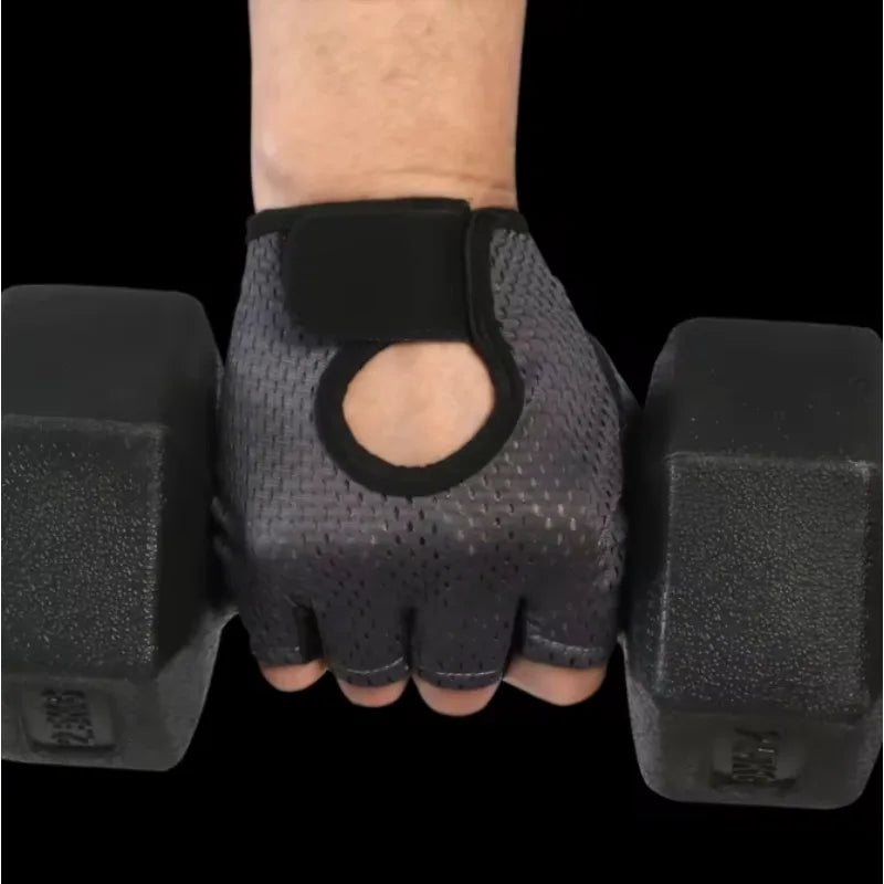 Breathable Anti Slip Fingerless Cycling Gloves for Training Unisex