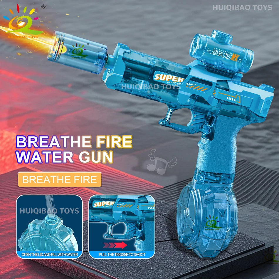 Huiqibao Toys Electric Pulse Water Gun With Flashing Sensor Light