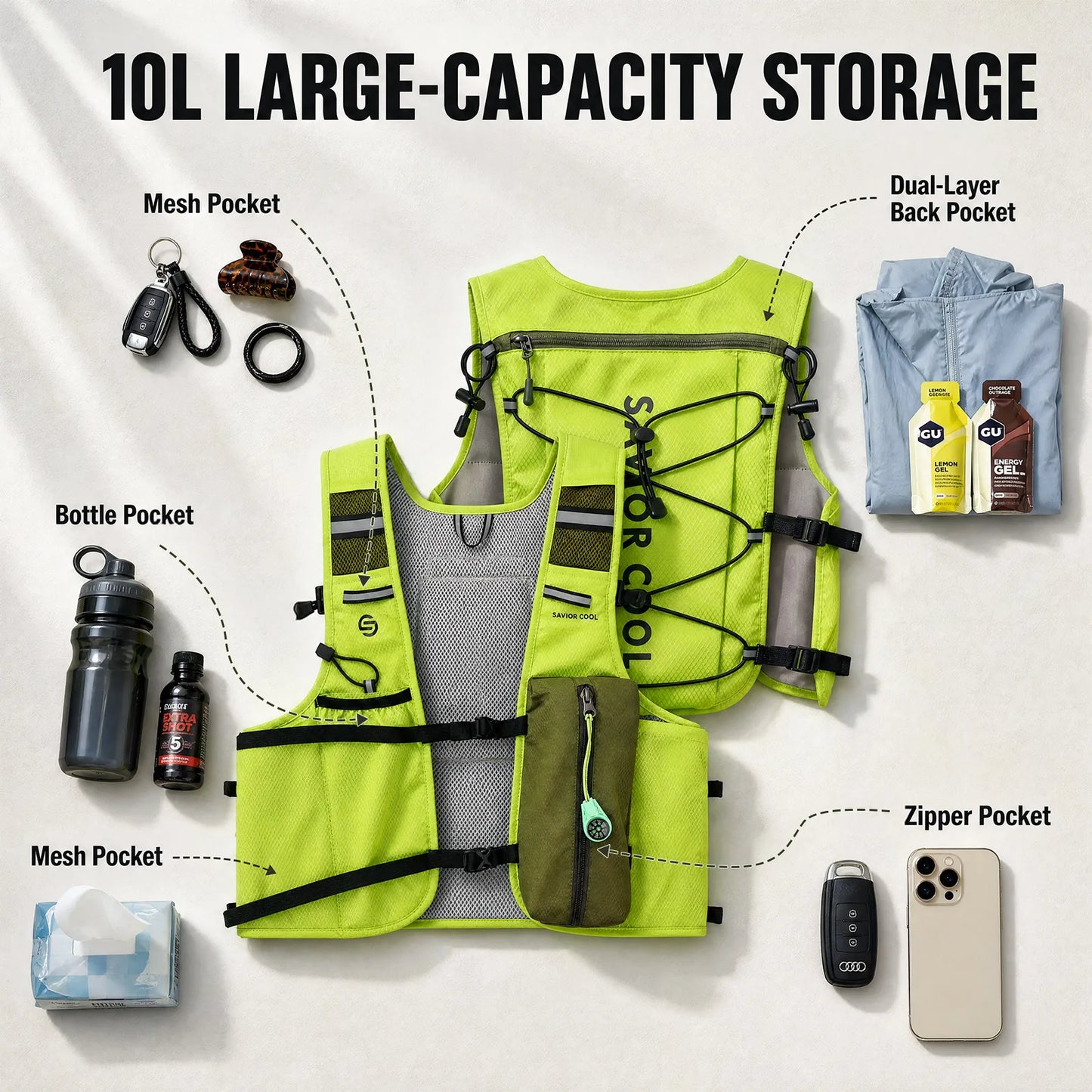 Snow Deer Outdoors Tactical Cooling Vest With Built-In Water Bladder