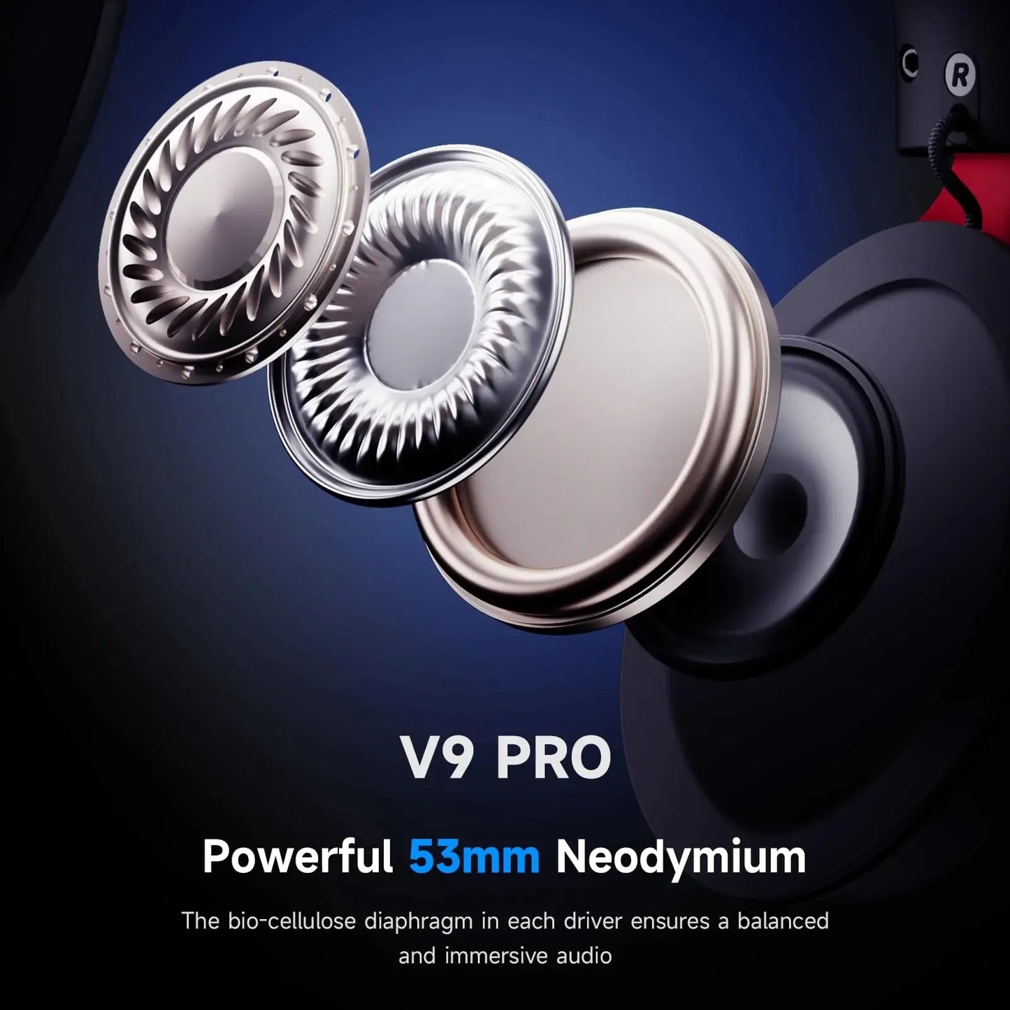 MCHOSE V9 Pro Wireless Gaming Headset PS5 7.1 Surround Sound