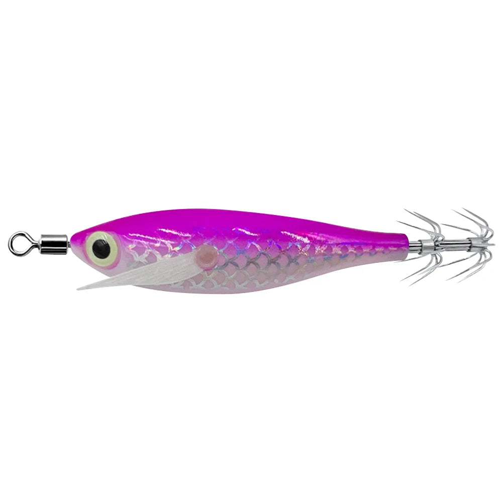 Glow In The Dark Squid Fishing Lure With Dimensional Eyes