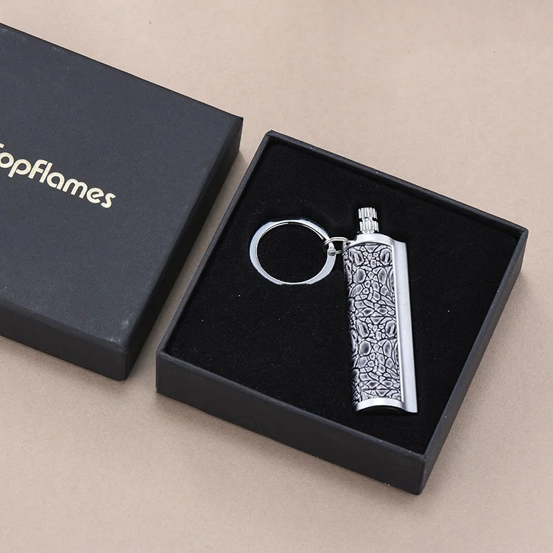 TopFlames Metal Flint Lighter Waterproof Reusable Fire Starter For Outdoor