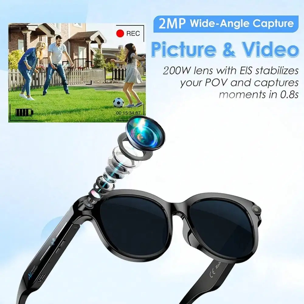 SENBONO AI Smart Glasses With 2MP Camera And Translator