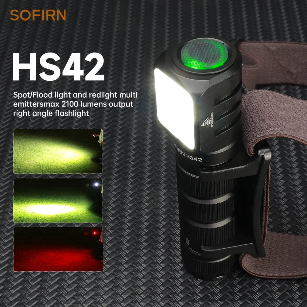 Sofirn HS42 Headlamp 2100lm USB C Rechargeable LED Torch