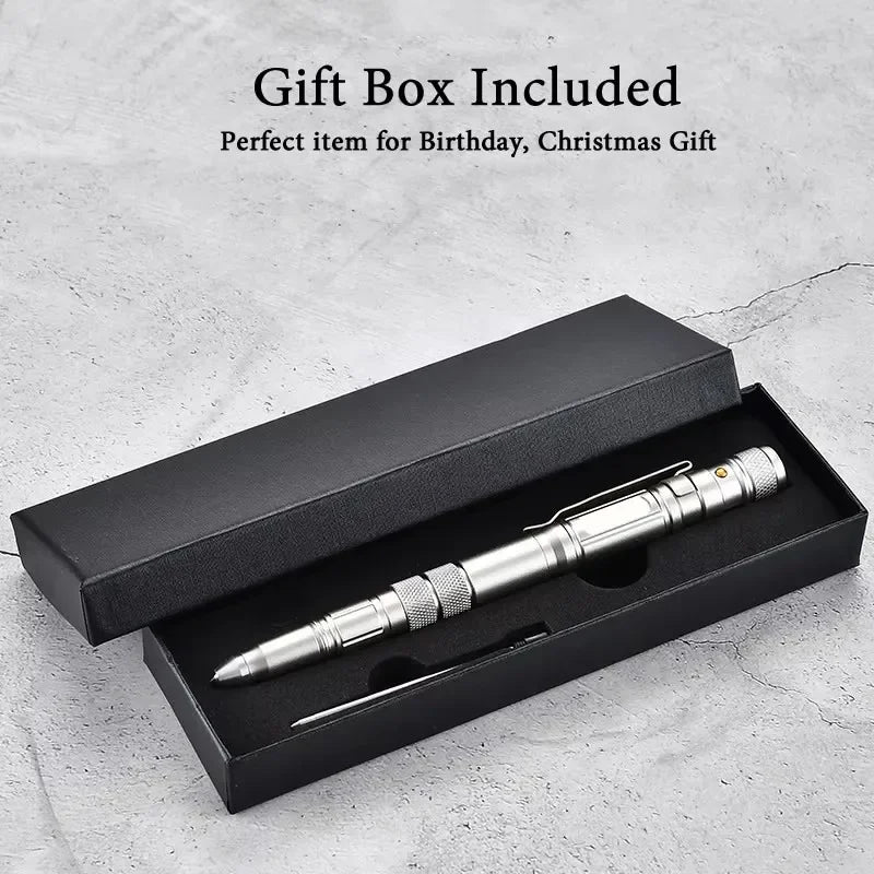 Military Self Defense Tactical Pen With Built In Flashlight