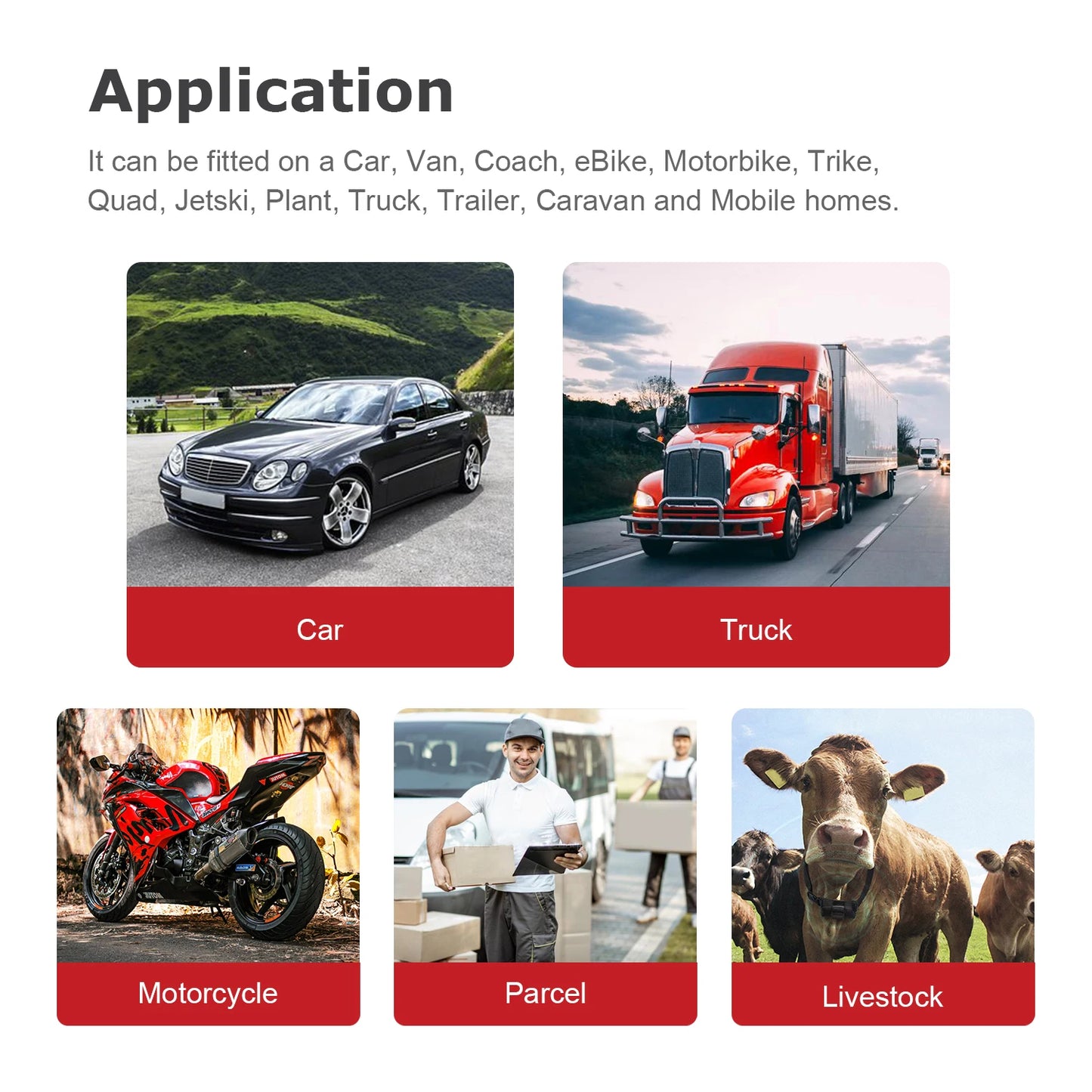 4G LTE GPS Tracker for Vehicles and Motorcycles with 6000mAh