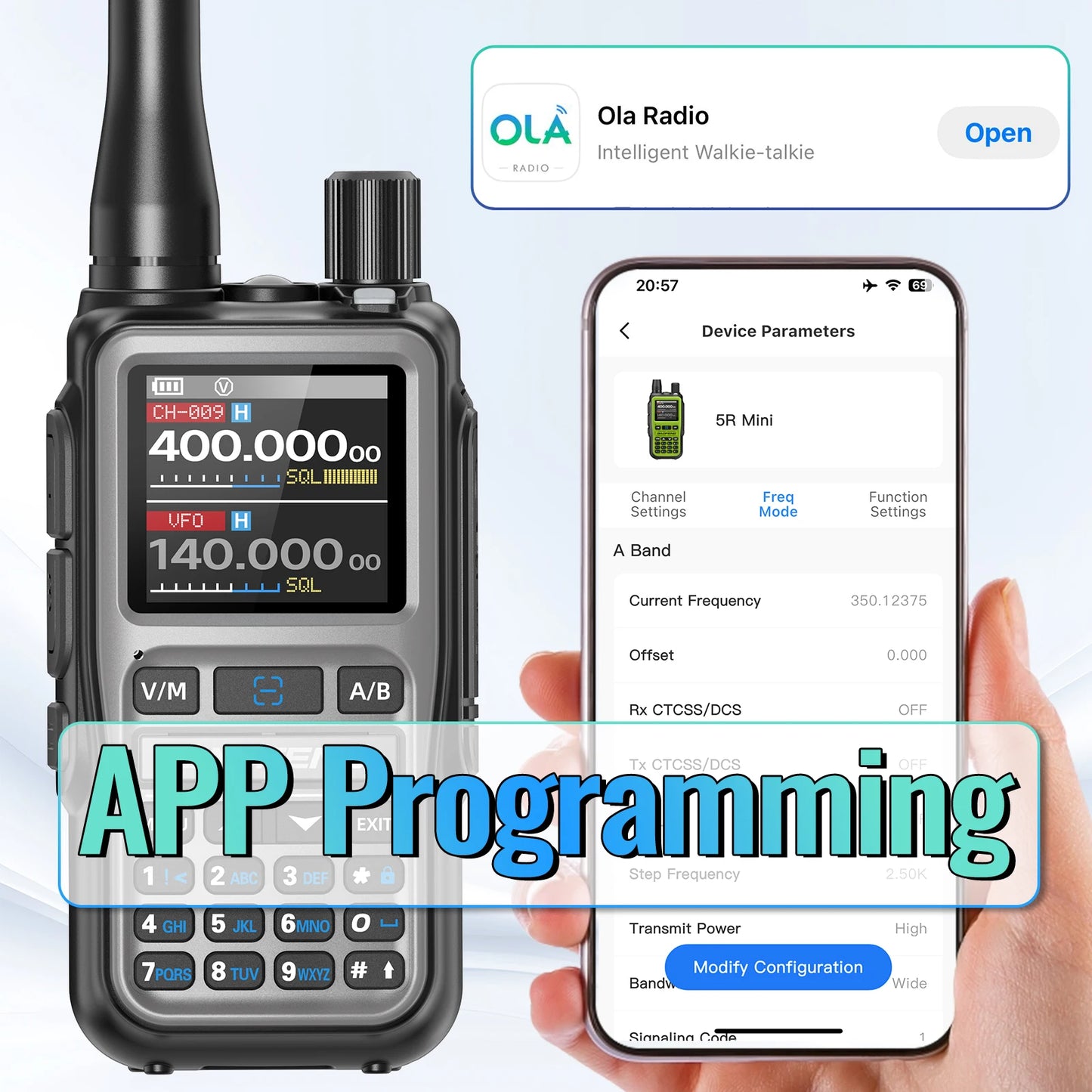 Baofeng UV-5R Mini Walkie Talkie Bluetooth Two-Way Radio