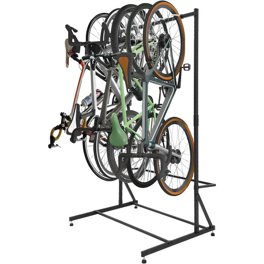 HiMISS Freestanding 5 Bike Storage Rack Vertical Stand Adjustable Height