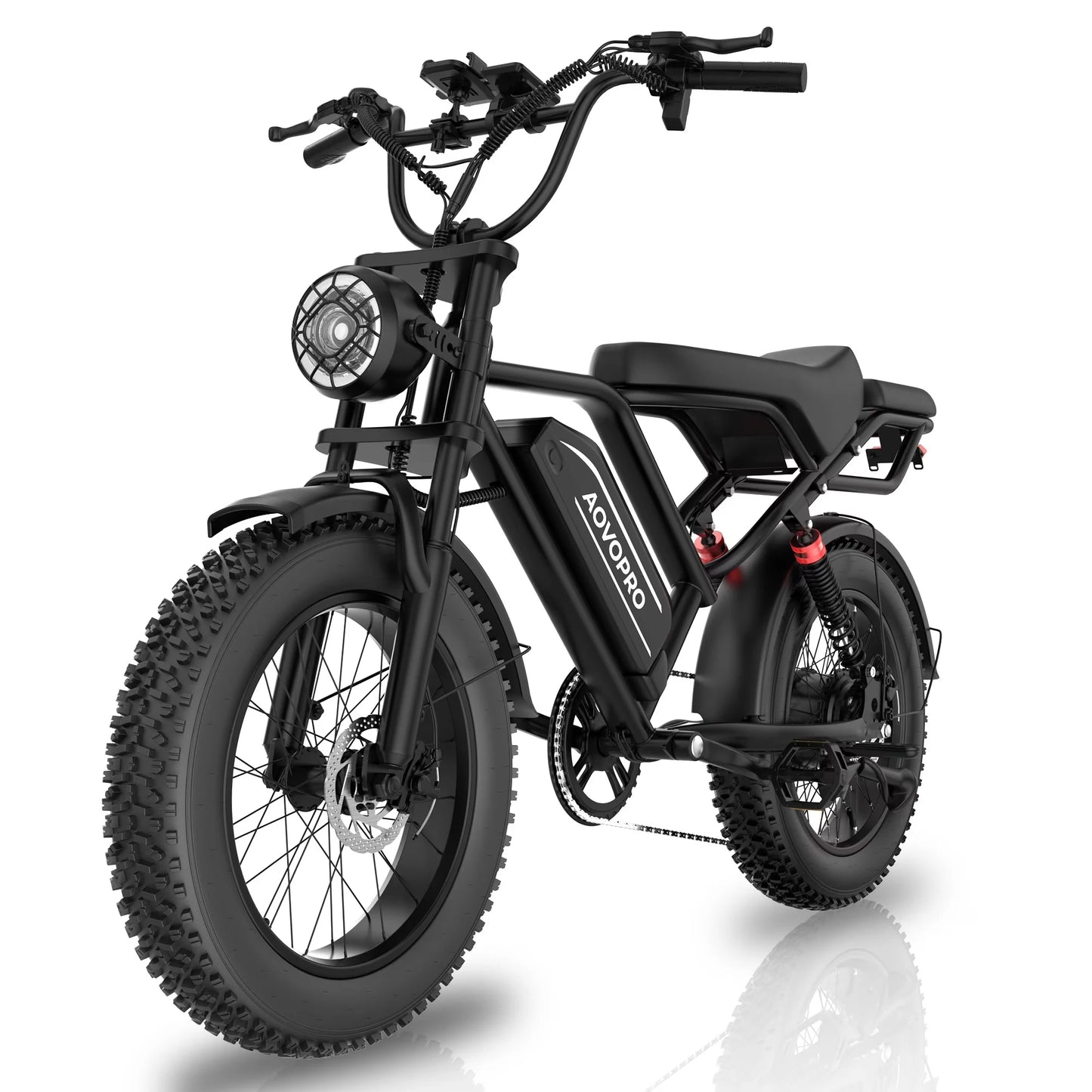 AOVOPRO AP20 Electric Bike 1500W Fat Tire Top Speed 31mph