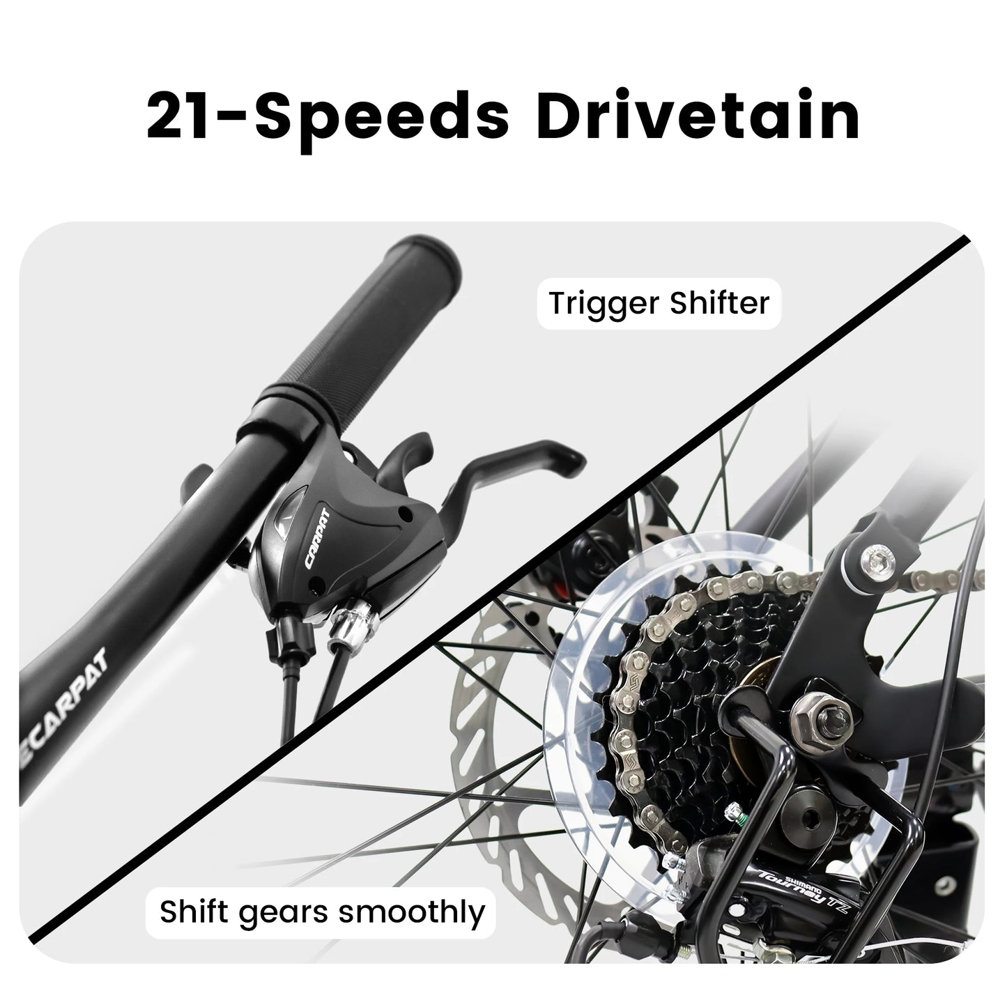 Ecarpat Dual Full Suspension Mountain Bike for All Terrain