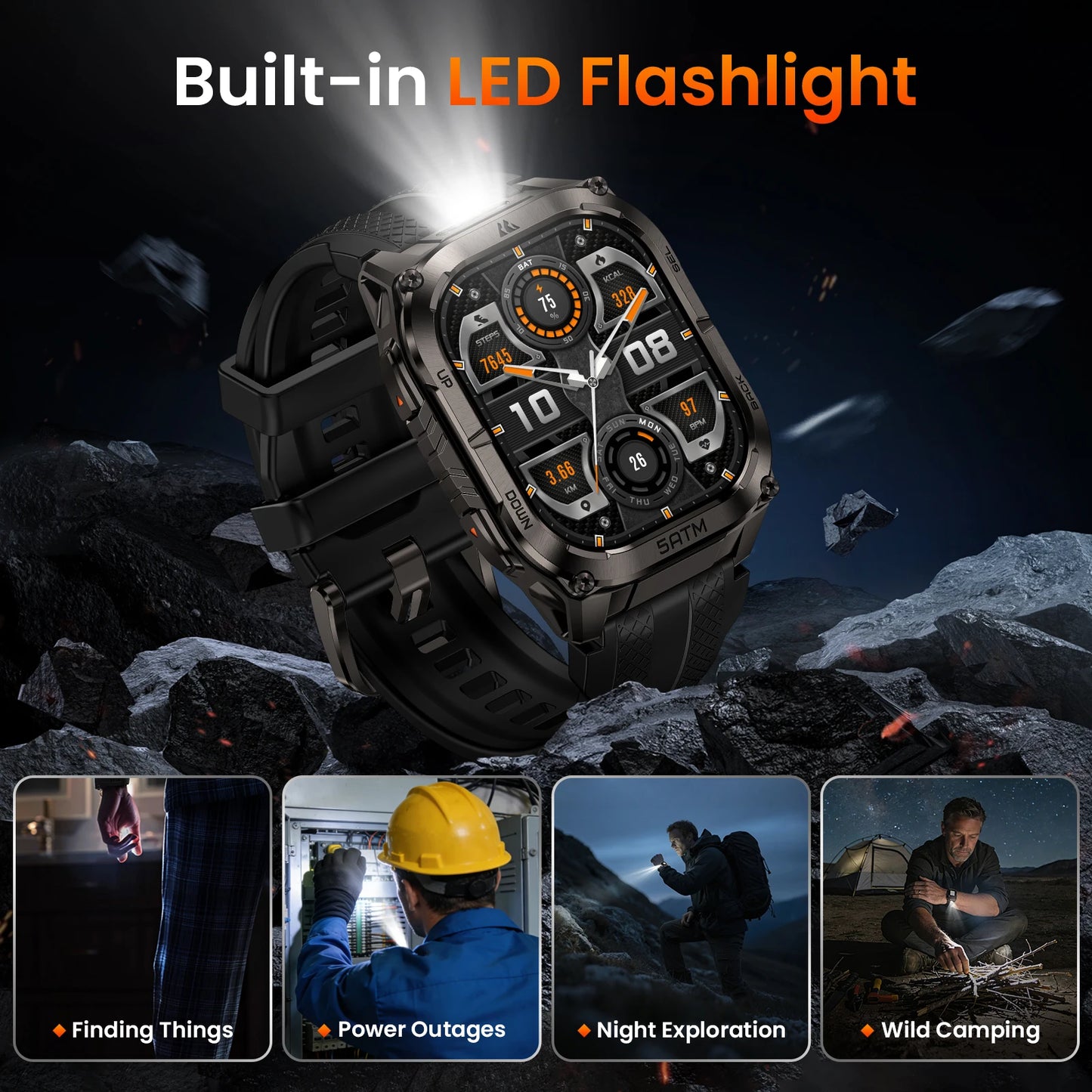 KOSPET Tank M4C GPS Smartwatch For Men Health Tracking