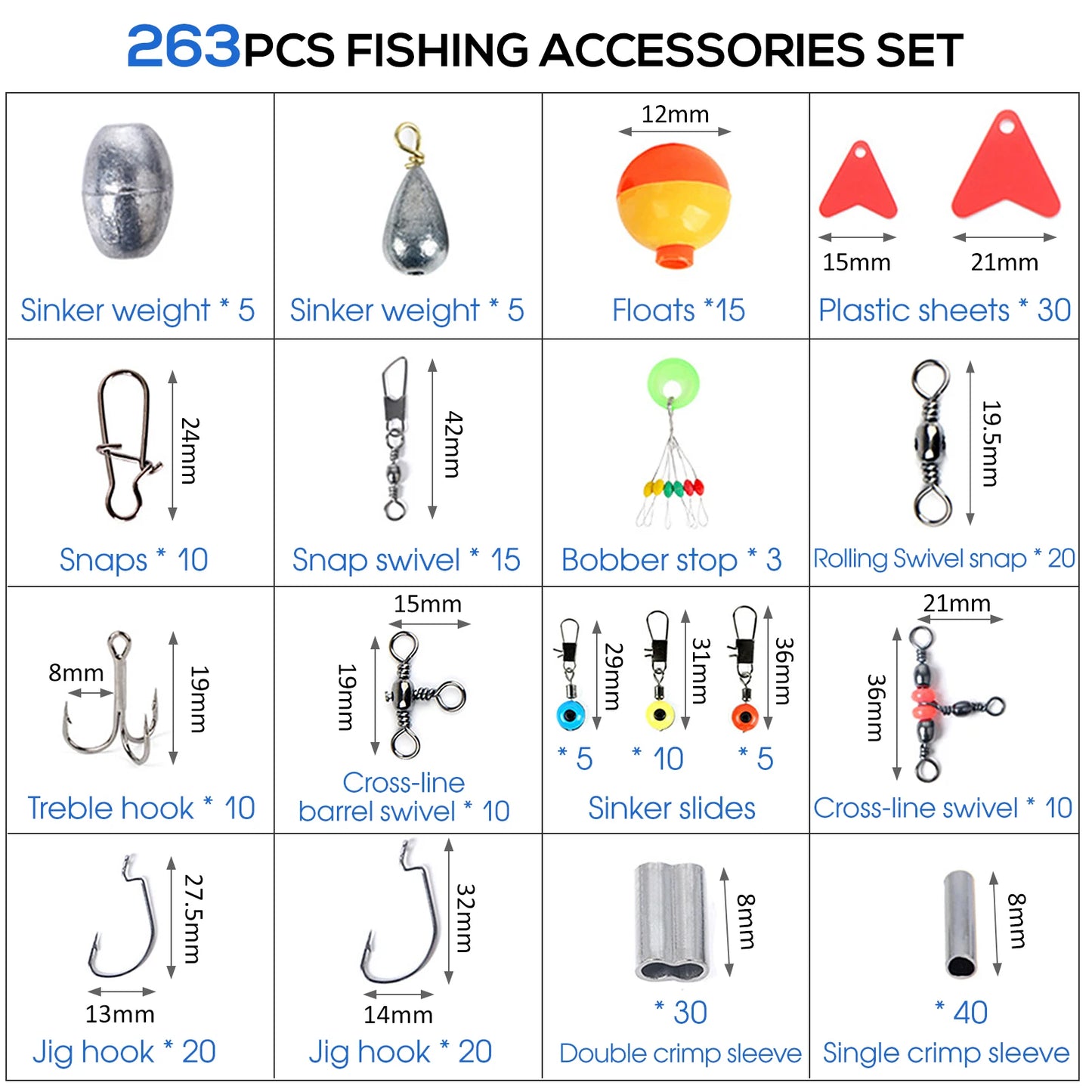 Docooler Fishing Accessories Set With Tackle Box And Tools